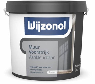 Wijzonol muurvoorstrijk aankleurbaar 2,5 liter (donkere kleuren)